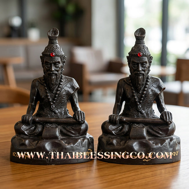 🔥 Sacred "Phra Reusi Bod Ya" (The Medicine-Grinding Hermit) – Blackened Bronze Altar Edition: The Divine Engine for Debt Liquidation, Total Financial Recovery, and Sovereign Prosperity!