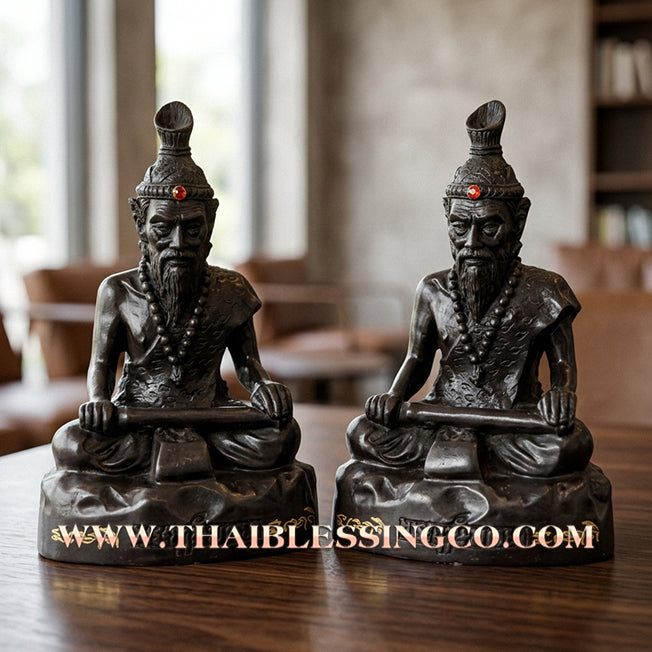 🔥 Sacred "Phra Reusi Bod Ya" (The Medicine-Grinding Hermit) – Blackened Bronze Altar Edition: The Divine Engine for Debt Liquidation, Total Financial Recovery, and Sovereign Prosperity!