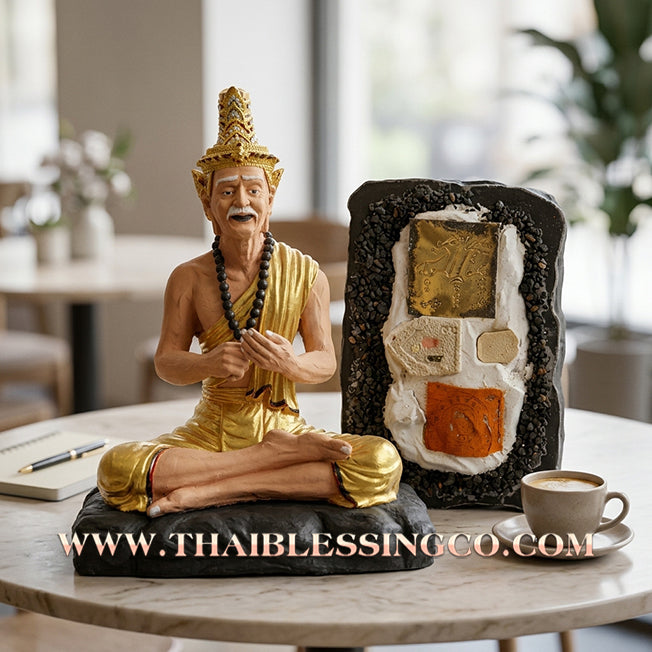 ✨🔥 Sacred "Phra Reusi Narot" (The Celestial Hermit Narada) – Sacred Mineral Ore Altar Edition: Luang Pho Fuen, Wat Sai (2011) – The Master Engine for Divine Wisdom, Infinite Wealth, and Unstoppable Life Elevation!