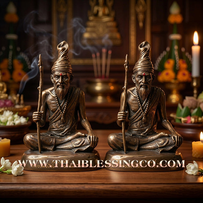 🔥 Sacred "Phra Reusi" (The Grand Hermit Sage) – Metal Altar Edition: "Ruay Ruay Ruay" (Rich Rich Rich) – Luang Phor Sawai, Wat Prasat Phanom Rung (2005) – The Ultimate Engine for Divine Wisdom, Infinite Wealth, and Unstoppable Life Elevation!
