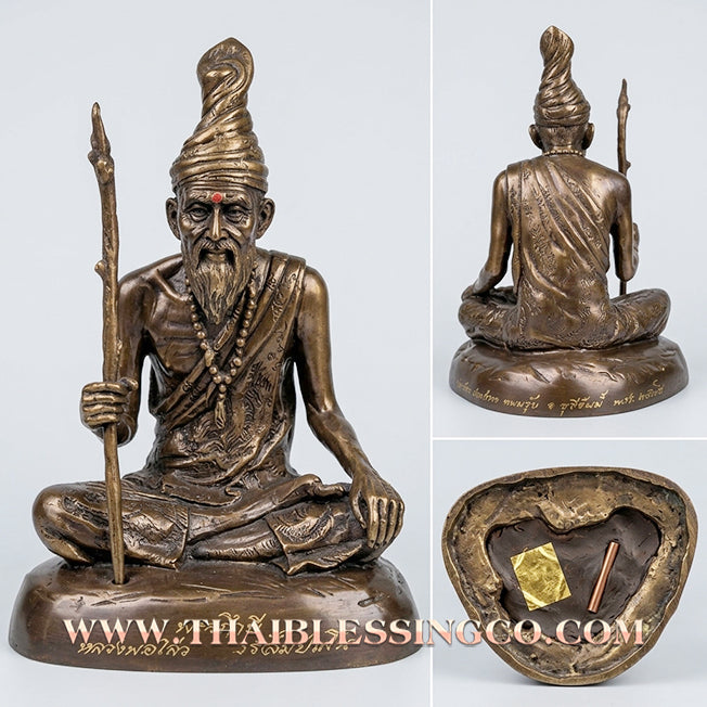🔥 Sacred "Phra Reusi" (The Grand Hermit Sage) – Metal Altar Edition: "Ruay Ruay Ruay" (Rich Rich Rich) – Luang Phor Sawai, Wat Prasat Phanom Rung (2005) – The Ultimate Engine for Divine Wisdom, Infinite Wealth, and Unstoppable Life Elevation!