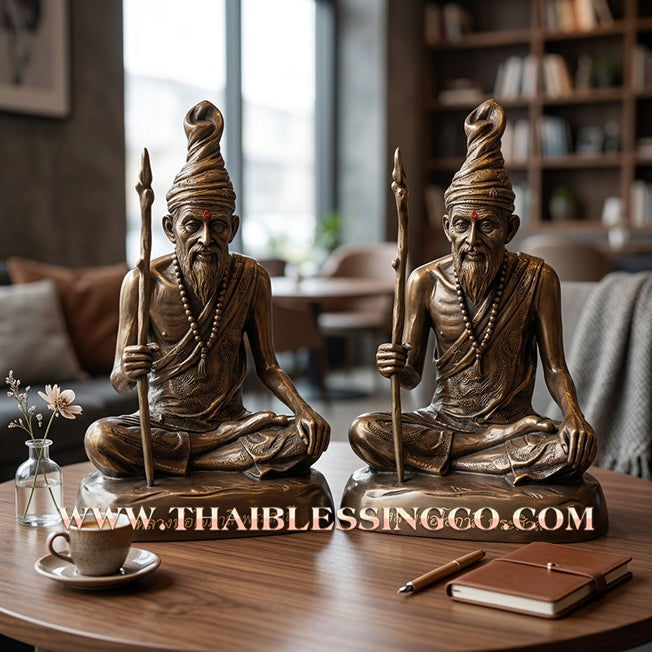 🔥 Sacred "Phra Reusi" (The Grand Hermit Sage) – Metal Altar Edition: "Ruay Ruay Ruay" (Rich Rich Rich) – Luang Phor Sawai, Wat Prasat Phanom Rung (2005) – The Ultimate Engine for Divine Wisdom, Infinite Wealth, and Unstoppable Life Elevation!