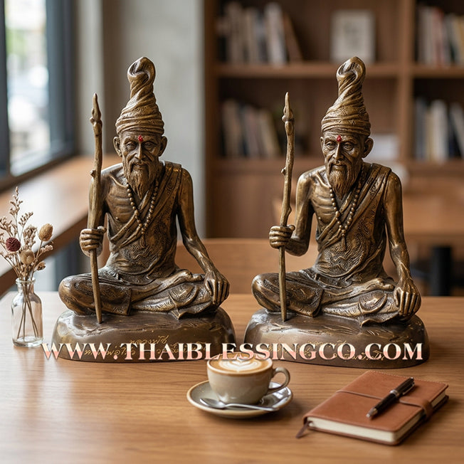 🔥 Sacred "Phra Reusi" (The Grand Hermit Sage) – Metal Altar Edition: "Ruay Ruay Ruay" (Rich Rich Rich) – Luang Phor Sawai, Wat Prasat Phanom Rung (2005) – The Ultimate Engine for Divine Wisdom, Infinite Wealth, and Unstoppable Life Elevation!