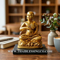 🥣 Sacred Phra Sivali "Jok Bat" - The Eternal Abundance Statue (2011 Wai Khru Edition) - Blessed by Kruba Krissana, Weluwan Monastery - Golden Brass with Sacred Powder Inlay