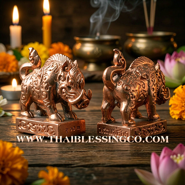 ✨🐗 Sacred "Phraya Mu Pa Maha Lap" (The Great Wealth Boar) – Samrit Bronze Edition: Luang Pu Saen, Wat Ban Nong Jิก (2019 Legacy) – The High-Frequency Tool for Unstoppable Fortune, Market Dominance, and Abundant Success!