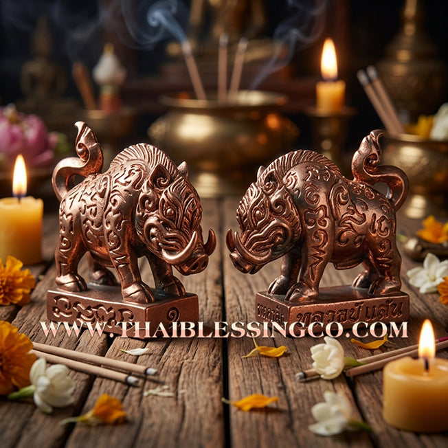 ✨🐗 Sacred "Phraya Mu Pa Maha Lap" (The Great Wealth Boar) – Samrit Bronze Edition: Luang Pu Saen, Wat Ban Nong Jิก (2019 Legacy) – The High-Frequency Tool for Unstoppable Fortune, Market Dominance, and Abundant Success!