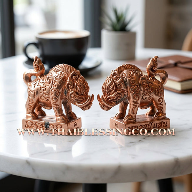 ✨🐗 Sacred "Phraya Mu Pa Maha Lap" (The Great Wealth Boar) – Samrit Bronze Edition: Luang Pu Saen, Wat Ban Nong Jิก (2019 Legacy) – The High-Frequency Tool for Unstoppable Fortune, Market Dominance, and Abundant Success!