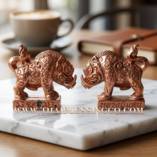 ✨🐗 Sacred "Phraya Mu Pa Maha Lap" (The Great Wealth Boar) – Samrit Bronze Edition: Luang Pu Saen, Wat Ban Nong Jิก (2019 Legacy) – The High-Frequency Tool for Unstoppable Fortune, Market Dominance, and Abundant Success!