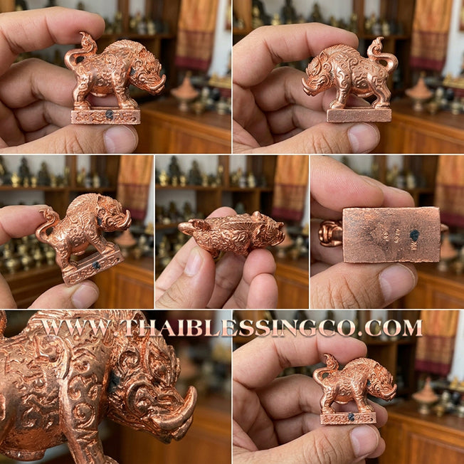 ✨🐗 Sacred "Phraya Mu Pa Maha Lap" (The Great Wealth Boar) – Samrit Bronze Edition: Luang Pu Saen, Wat Ban Nong Jิก (2019 Legacy) – The High-Frequency Tool for Unstoppable Fortune, Market Dominance, and Abundant Success!