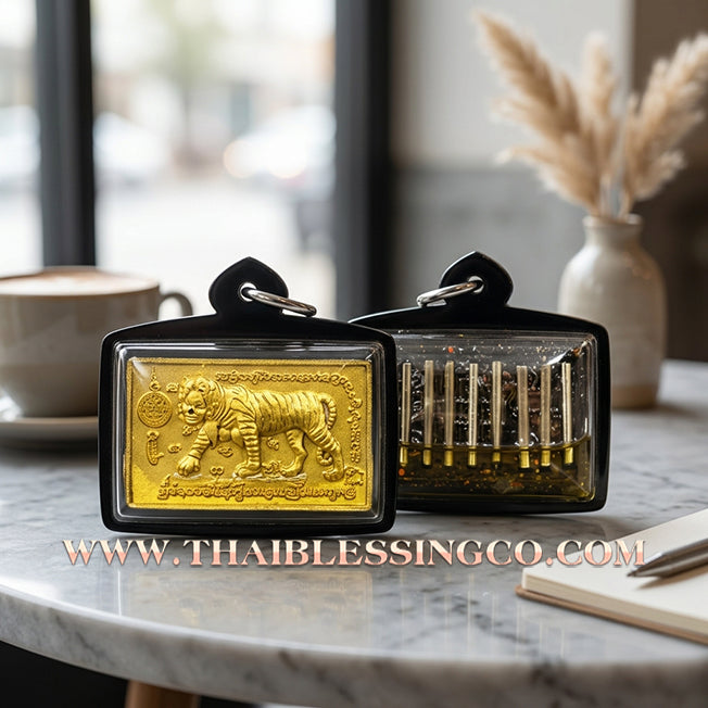 ✨🕉️ Sacred "Phraya Saming Naree" (The Tiger Enchantress) – Consecrated Powder in Tiger King Oil: Khru Tong, Lanna Buddha Magic Institute (2023 Exclusive) – The Ultimate Talisman for Irresistible Charm, Hypnotic Attraction, and Jungle Protection