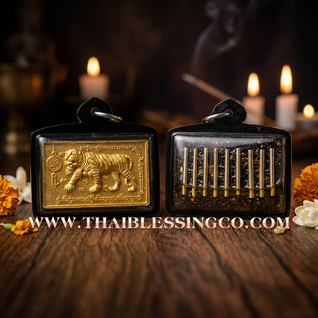 ✨🕉️ Sacred "Phraya Saming Naree" (The Tiger Enchantress) – Consecrated Powder in Tiger King Oil: Khru Tong, Lanna Buddha Magic Institute (2023 Exclusive) – The Ultimate Talisman for Irresistible Charm, Hypnotic Attraction, and Jungle Protection