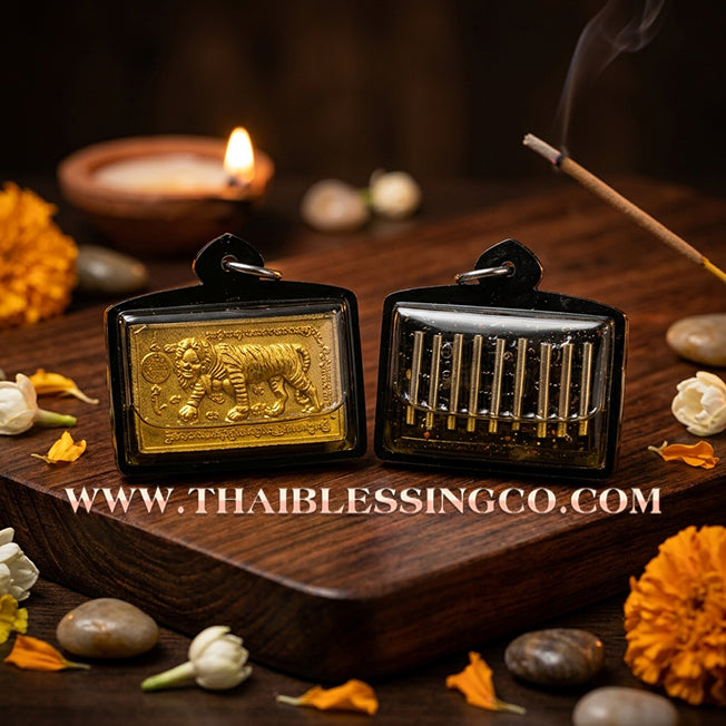 ✨🕉️ Sacred "Phraya Saming Naree" (The Tiger Enchantress) – Consecrated Powder in Tiger King Oil: Khru Tong, Lanna Buddha Magic Institute (2023 Exclusive) – The Ultimate Talisman for Irresistible Charm, Hypnotic Attraction, and Jungle Protection