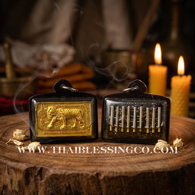 ✨🕉️ Sacred "Phraya Saming Naree" (The Tiger Enchantress) – Consecrated Powder in Tiger King Oil: Khru Tong, Lanna Buddha Magic Institute (2023 Exclusive) – The Ultimate Talisman for Irresistible Charm, Hypnotic Attraction, and Jungle Protection