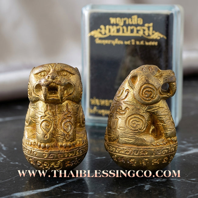 ✨🐅 Sacred "Phraya Suea Maha Barami" (Great Tiger of Power) – Brass Edition: Luang Phor Prong, Wat Tham Phru Takhian (2015 Legacy) – The Ultimate Talisman for Absolute Authority, Fearless Protection, and Financial Dominance!