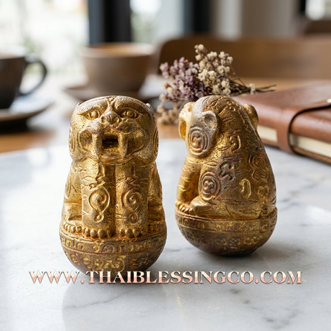 ✨🐅 Sacred "Phraya Suea Maha Barami" (Great Tiger of Power) – Brass Edition: Luang Phor Prong, Wat Tham Phru Takhian (2015 Legacy) – The Ultimate Talisman for Absolute Authority, Fearless Protection, and Financial Dominance!