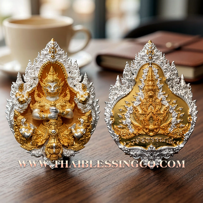 👹🕉️ Sacred Phuttha Sin "Thao Wessuwan" (God of Wealth) – Wessuwan No Edition: 2K Gold-Plated Bronze (2025) – The Ultimate Guardian for Secure Prosperity, Divine Authority, and Absolute Protection