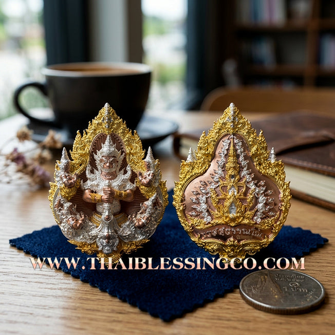 👹🕉️ Sacred Phuttha Sin "Thao Wessuwan" (God of Wealth) – Wessuwan No Edition: 3K Gold-Plated Bronze (2025) – The Ultimate Guardian for Infinite Prosperity, Sovereign Authority, and Divine Protection