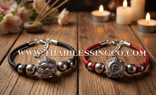 ✨🕉️ Sacred Polished Alpaca "No Mo Srivijaya" Phra Rahu Alchemical Sphere (Luk Om) Bracelet – Baramee Srivijaya The Ultimate Talisman for Modern Wealth, Fate Reversal, and Southern Prosperity!