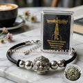 ✨🕉️ Sacred Polished Alpaca "No Mo Srivijaya" Phra Rahu Alchemical Sphere (Luk Om) Bracelet – Baramee Srivijaya The Ultimate Talisman for Modern Wealth, Fate Reversal, and Southern Prosperity!