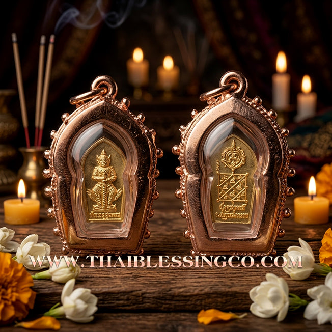 👹🔱 Sacred "Proc Bai Makham" Thao Wessuwan: Authentic "Lap Phon Phun Thawee" Protection & Wealth Edition by Phra Arjan Itth, Wat Chulamanee (2020)