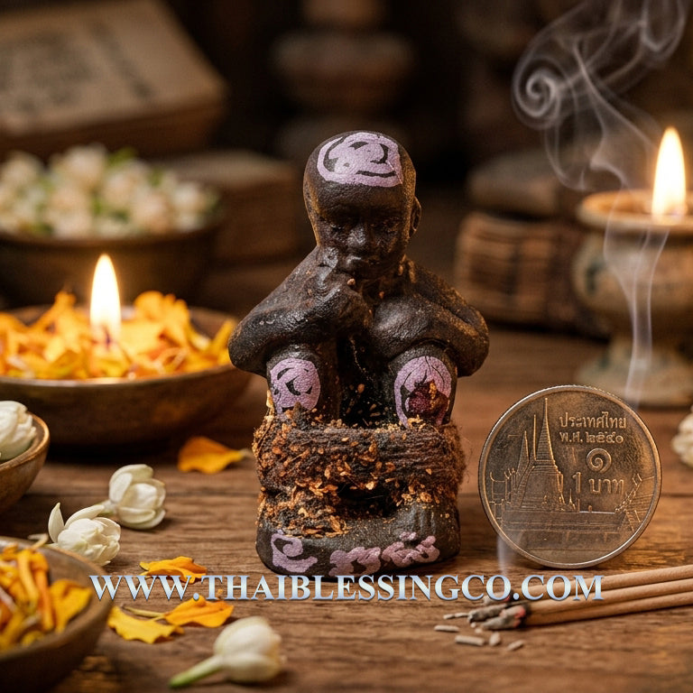 ✨ Sacred Prosperity Child: Blessed "Kuman Dud Rok" Amulet – Ancient Thai Wealth Magnet & Infinite Abundance Talisman (2014 Edition by Luang Pu In)