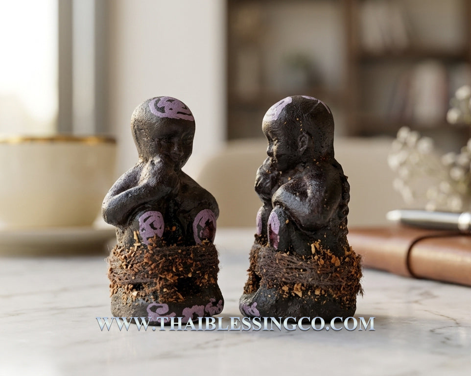 ✨ Sacred Prosperity Child: Blessed "Kuman Dud Rok" Amulet – Ancient Thai Wealth Magnet & Infinite Abundance Talisman (2014 Edition by Luang Pu In)