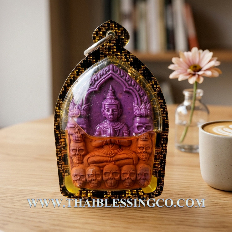 🌙 Sacred "Purple Cupid's Spell" Khun Paen - Golden Ghost Whispering Luck Edition (2025 Sovereign Series) - Blessed by Luang Phor Klom, Wat Nong Bua - Mystic Purple Phoenix Powder