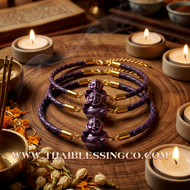 ✨🕉️ Sacred "Purple Sparkle" Bronze Mae Setthi (Millionaire Nang Kwak) Sphere – Luang Ta Ruam, Wat Khok Samran (2019 Exclusive) – The Ultimate Lanna-Style Talisman for Trade Dominance, Infinite Wealth, and Universal Compassion