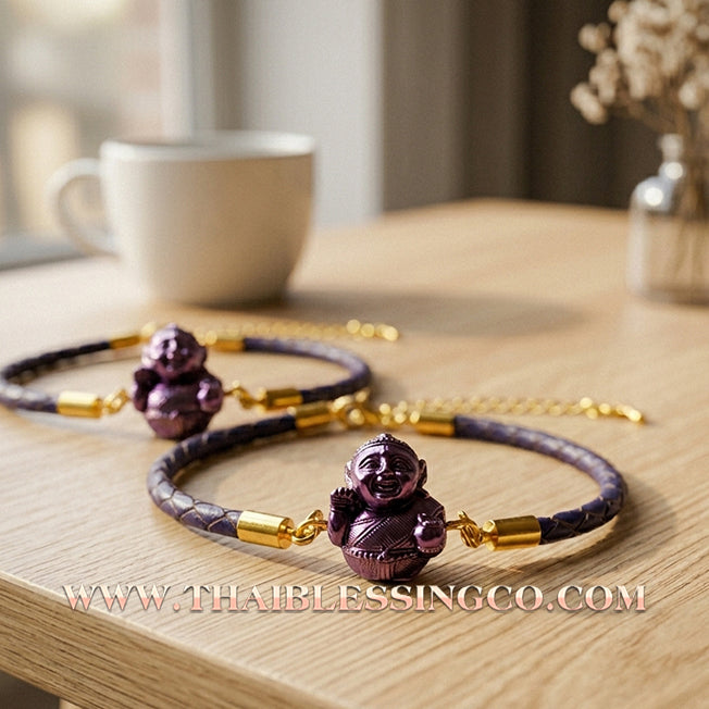 ✨🕉️ Sacred "Purple Sparkle" Bronze Mae Setthi (Millionaire Nang Kwak) Sphere – Luang Ta Ruam, Wat Khok Samran (2019 Exclusive) – The Ultimate Lanna-Style Talisman for Trade Dominance, Infinite Wealth, and Universal Compassion