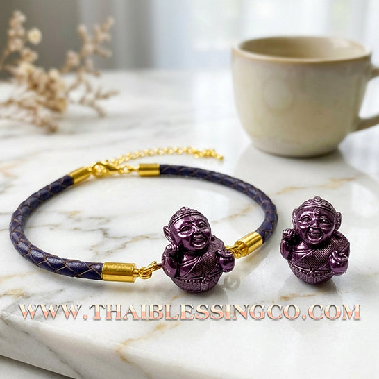✨🕉️ Sacred "Purple Sparkle" Bronze Mae Setthi (Millionaire Nang Kwak) Sphere – Luang Ta Ruam, Wat Khok Samran (2019 Exclusive) – The Ultimate Lanna-Style Talisman for Trade Dominance, Infinite Wealth, and Universal Compassion