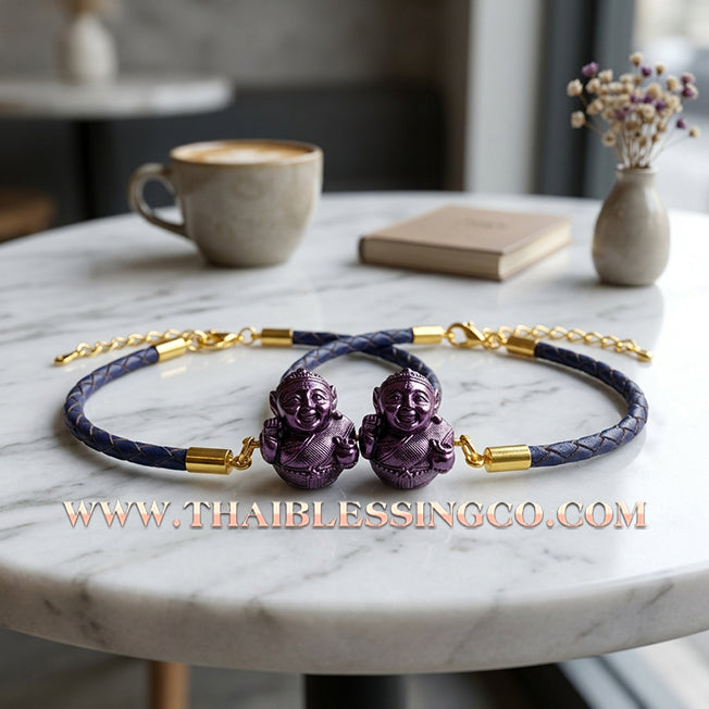 ✨🕉️ Sacred "Purple Sparkle" Bronze Mae Setthi (Millionaire Nang Kwak) Sphere – Luang Ta Ruam, Wat Khok Samran (2019 Exclusive) – The Ultimate Lanna-Style Talisman for Trade Dominance, Infinite Wealth, and Universal Compassion