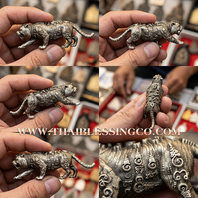 🐯 Sacred "Rachan Phayak" (The Tiger King) – Satin-Plated Alpaca Edition: Luang Pu Boonma, Wat Khao Kaew Thong (2025) – The Ultimate Tool for Sovereign Authority, Business Dominance, and Absolute Protection!