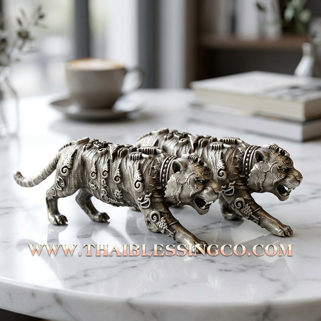 🐯 Sacred "Rachan Phayak" (The Tiger King) – Satin-Plated Alpaca Edition: Luang Pu Boonma, Wat Khao Kaew Thong (2025) – The Ultimate Tool for Sovereign Authority, Business Dominance, and Absolute Protection!