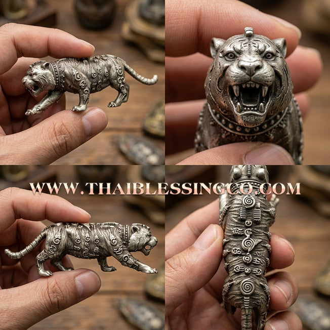 🐯 Sacred "Rachan Phayak" (The Tiger King) – Satin-Plated Alpaca Edition: Luang Pu Boonma, Wat Khao Kaew Thong (2025) – The Ultimate Tool for Sovereign Authority, Business Dominance, and Absolute Protection!
