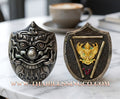 🌑 Sacred "Rahu Kam Duang" (Fate-Supporting Rahu) – Satin Silver Plated Samrit Edition: Luang Pu Nen Kaeo, Wat Ban Kaset Thung Setthi (2012) – The Ultimate Engine for Supporting Destiny, Financial Elevation, and Sovereign Protection!