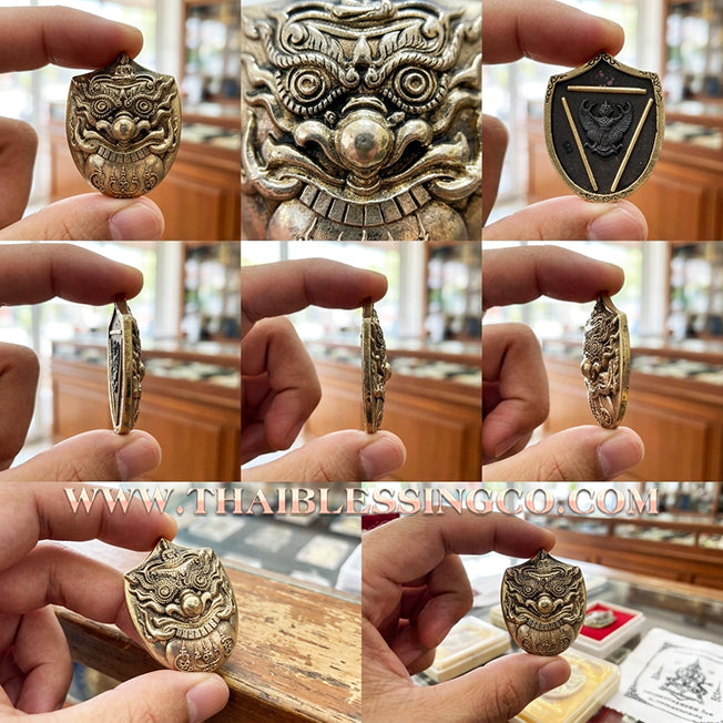 🌑 Sacred "Rahu Kam Duang" (Fate-Supporting Rahu) – White Gold (Thong Khao) Edition: Luang Pu Nen Kaeo, Wat Ban Kaset Thung Setthi (2012) – The Ultimate Engine for Supporting Destiny, Financial Elevation, and Sovereign Protection!