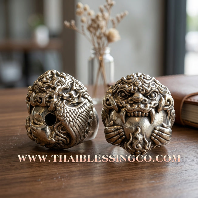 🌑 Sacred "Rahu Yok Chi-wit Phlik Duang" (Life-Elevating & Fate-Flipping Rahu) – White Gold (Thong Khao) Edition: Luang Pu Leng, Wat Nong Kae Samakkhi Tham (2019) – The Ultimate Engine for Destiny Reversal, Professional Dominance, and Absolute Fortune!