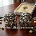 🌑 Sacred "Rahu Yok Chi-wit Phlik Duang" (Life-Elevating & Fate-Flipping Rahu) – White Gold (Thong Khao) Edition: Luang Pu Leng, Wat Nong Kae Samakkhi Tham (2019) – The Ultimate Engine for Destiny Reversal, Professional Dominance, and Absolute Fortune!