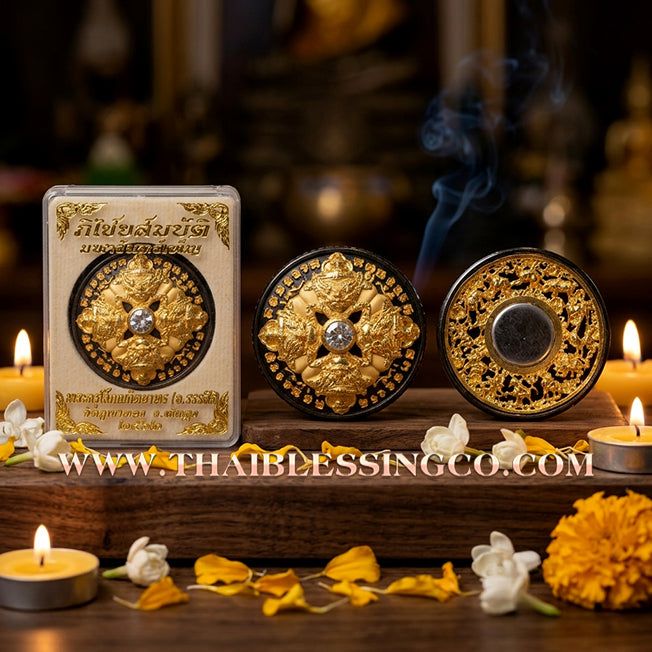 🌑 Sacred "Rian Rahu Phi Chai Sombat" (The Victorious Rahu of Treasures) – Black Ruthenium & Gold-Inlay Samrit Edition:The Ultimate Celestial Shield for Financial Command, Destiny Realignment, and Unshakeable Authority!