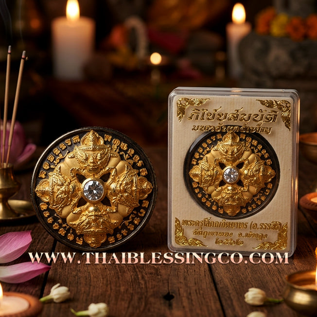 🌑 Sacred "Rian Rahu Phi Chai Sombat" (The Victorious Rahu of Treasures) – Black Ruthenium & Gold-Inlay Samrit Edition:The Ultimate Celestial Shield for Financial Command, Destiny Realignment, and Unshakeable Authority!