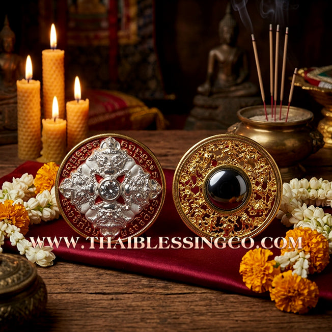 ✨🌑 Sacred "Rian Rahu Phi Chai Sombat" (The Victorious Rahu of Treasures) – Gold-Plated Samrit EditionThe Ultimate Celestial Shield for Unstoppable Wealth, Total Protection, and Supreme Authority!