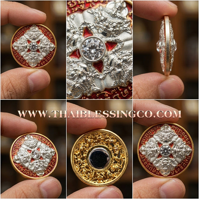 ✨🌑 Sacred "Rian Rahu Phi Chai Sombat" (The Victorious Rahu of Treasures) – Gold-Plated Samrit EditionThe Ultimate Celestial Shield for Unstoppable Wealth, Total Protection, and Supreme Authority!