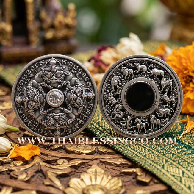 🌑 Sacred "Rian Rahu Phi Chai Sombat" (The Victorious Rahu of Treasures) – Thong Mekha Samrit Edition The Ultimate Celestial Shield for Financial Victory, Authority, and Destiny Realignment!