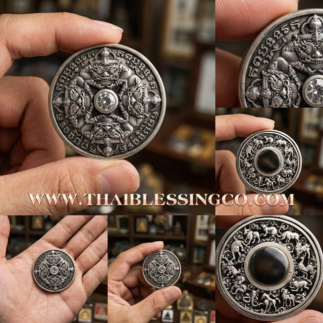 🌑 Sacred "Rian Rahu Phi Chai Sombat" (The Victorious Rahu of Treasures) – Thong Mekha Samrit Edition The Ultimate Celestial Shield for Financial Victory, Authority, and Destiny Realignment!