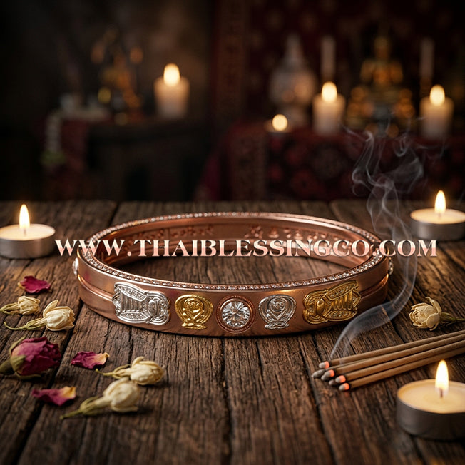 ✨🕉️ Sacred Rose Gold "To Ngoen To Kham" Fortune-Multiplying Hornet Bracelet: Master Achan Krai Det (2017 Exclusive Edition) – The Celestial Wealth Magnet for Infinite Prosperity and Divine Charisma