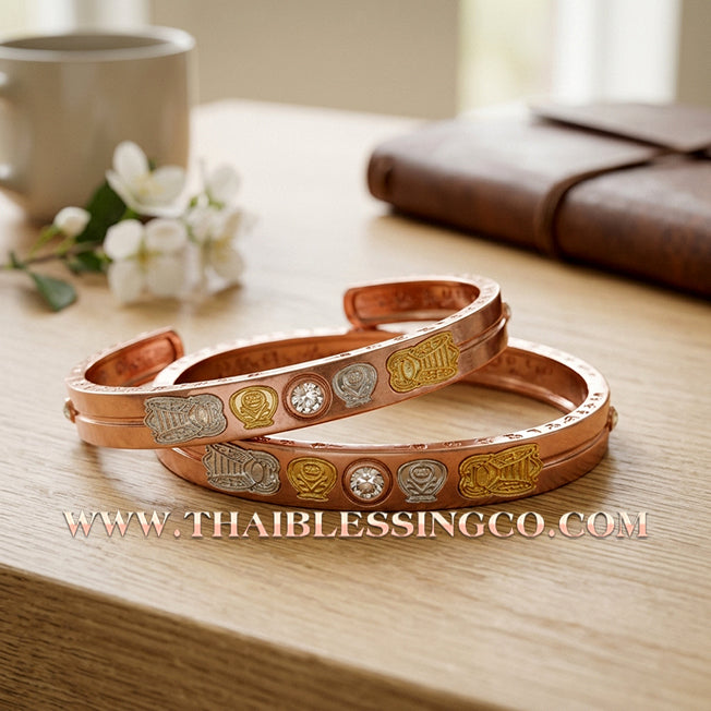 ✨🕉️ Sacred Rose Gold "To Ngoen To Kham" Fortune-Multiplying Hornet Bracelet: Master Achan Krai Det (2017 Exclusive Edition) – The Celestial Wealth Magnet for Infinite Prosperity and Divine Charisma