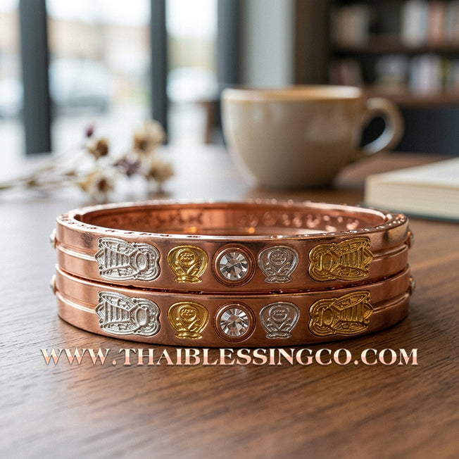 ✨🕉️ Sacred Rose Gold "To Ngoen To Kham" Fortune-Multiplying Hornet Bracelet: Master Achan Krai Det (2017 Exclusive Edition) – The Celestial Wealth Magnet for Infinite Prosperity and Divine Charisma