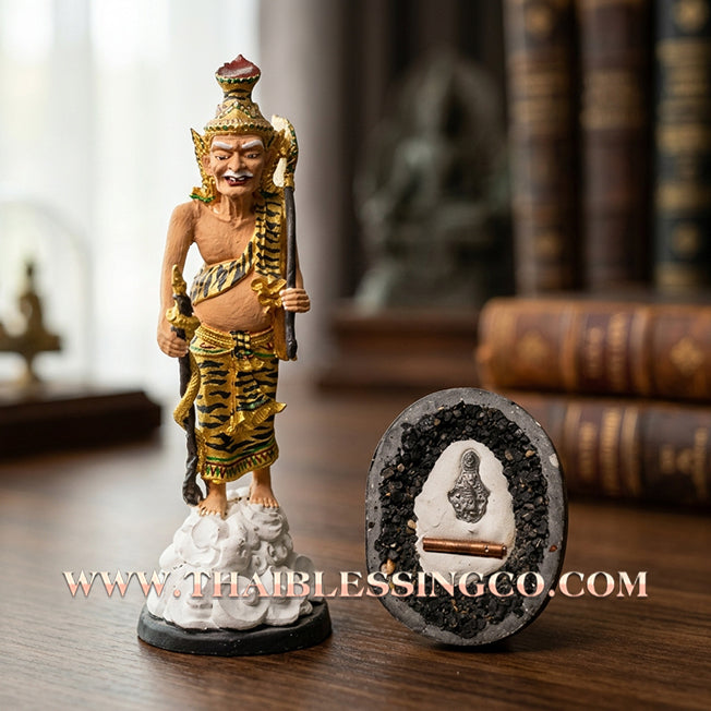 🧘‍♂️ Sacred "Rusi Dern Dong" (The Forest Wandering Sage) – Hand-Painted Mineral Resin Altar Edition: Luang Pho Khlaeo, Wat Ruang Wet Mongkhon (2014) – The Supernatural Engine for Career Progression, Wealth Discovery, and Absolute Sovereign Authority!