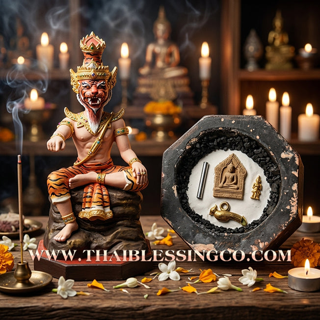 🐯 Sacred "Rusi Na Suea" (The Tiger-Faced Sage) – Altar Edition: Luang Pho Wichai, Wat Uthumphon (2025) – The Sovereign Engine for Dominant Authority, Accelerated Wealth, and Unstoppable Protection!