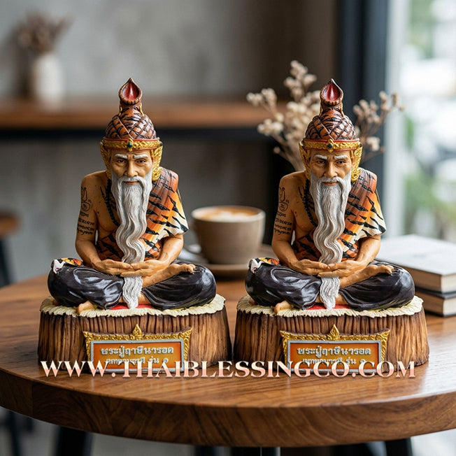 🧘‍♂️ Sacred "Rusi Narot" (The Celestial Grandmaster) – Desk & Altar Edition: Arjan Sanoh, Puttha Wet Yantra Institution (2023) – The Sovereign Engine for Strategic Wisdom, Supreme Authority, and Accelerated Wealth Attraction!